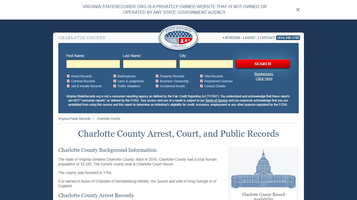 Charlotte County Arrest, Court, and Public Records